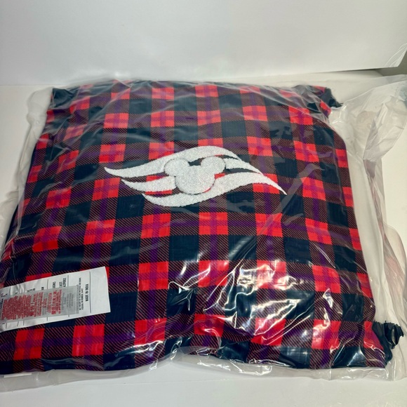 NWT. Disney Cruise Line Alaska Navy and plaid DCL throw pillow. - Picture 6 of 9